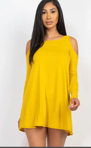 Open Shoulder Swing Dress