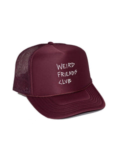 Weird Friends Club - Logo Trucker Hat - Maroon